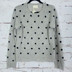 Cynthia Rowley 100% Cashmere Polka Dot Sweater Women’s Size Large Luxurious Knit
